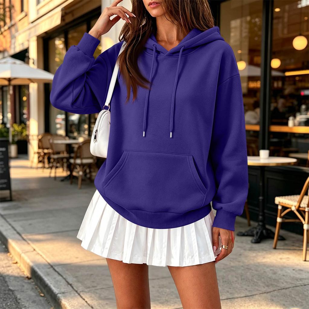 Women's Fashion Long Sleeve Color Hoodie