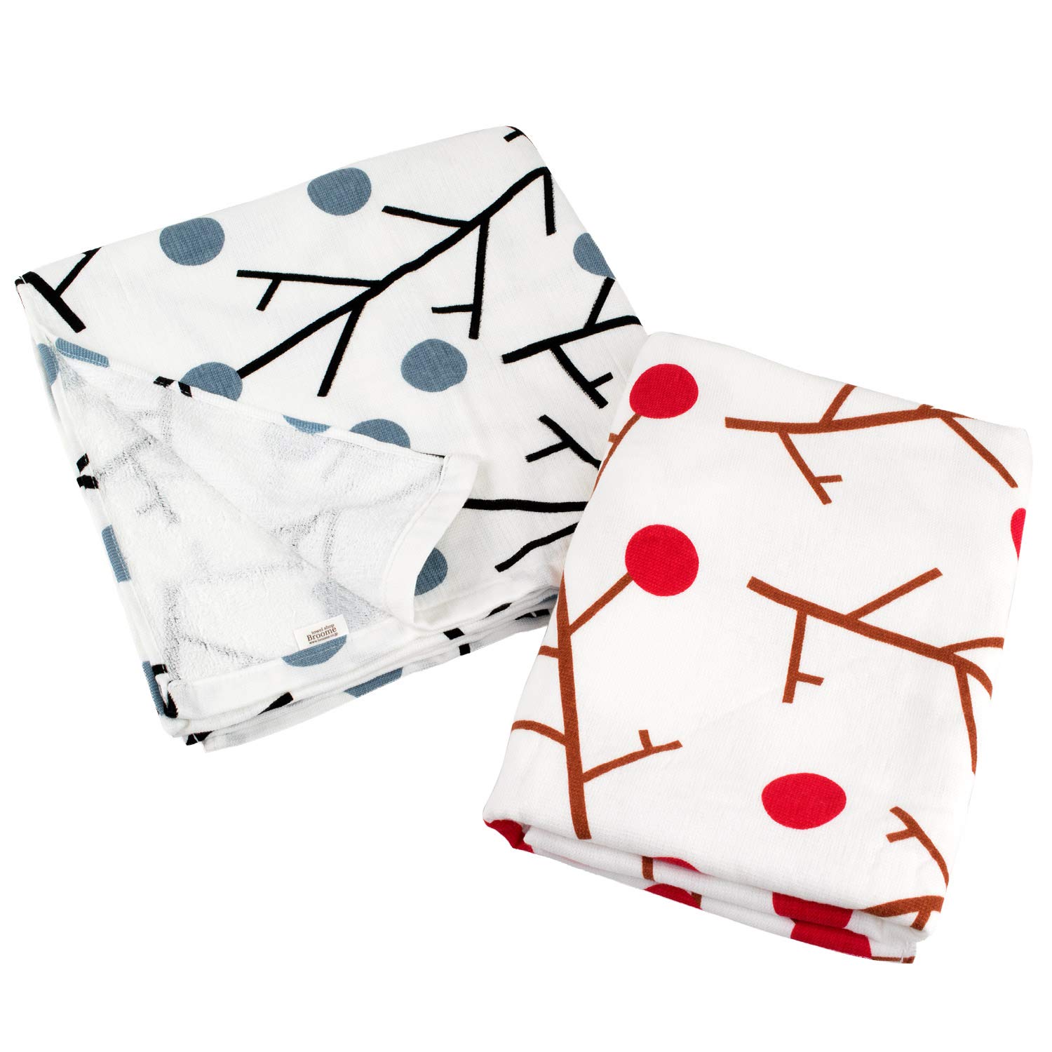 

Bloom Gauze Touch Bath Set of 2 in Different Made in Senshu Cotton Grape and Red Towels, Colors, Japan, Absorbent, Quick-Drying, Cute, Towels, 100%