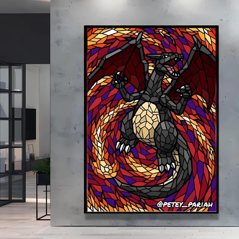 Modern and Stylish Pokemon Mew Decorative Paintings with Bright and Long Lasting Colors Adding A Touch of Brightness To Wall