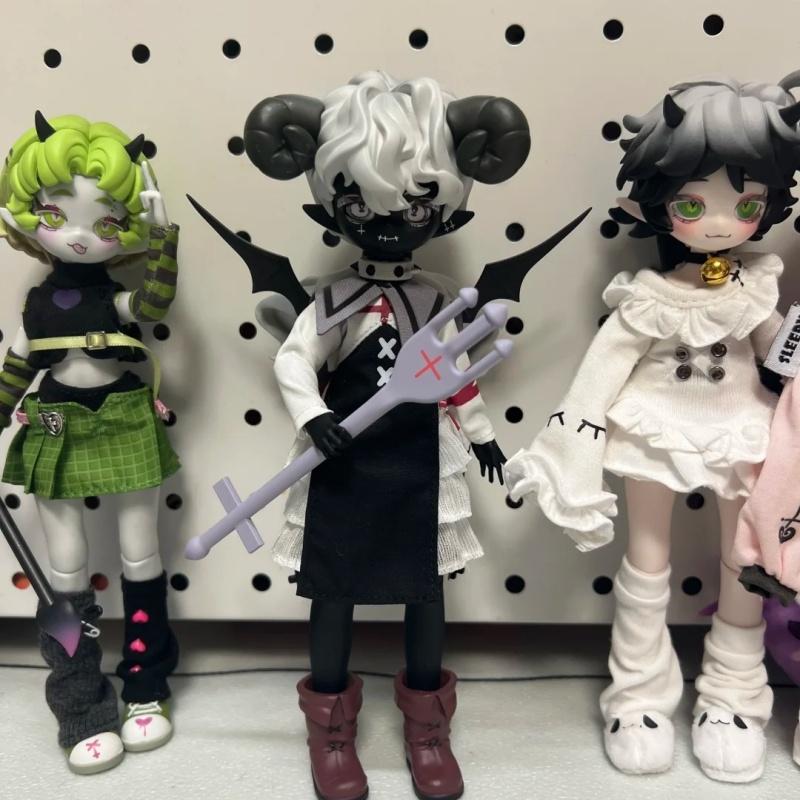 In Stock Genuine 1/8 BJD Devil's Horns Movable Doll Blind Box Ornament Figurine Doll Cute Figurine Birthday Gift Decoration