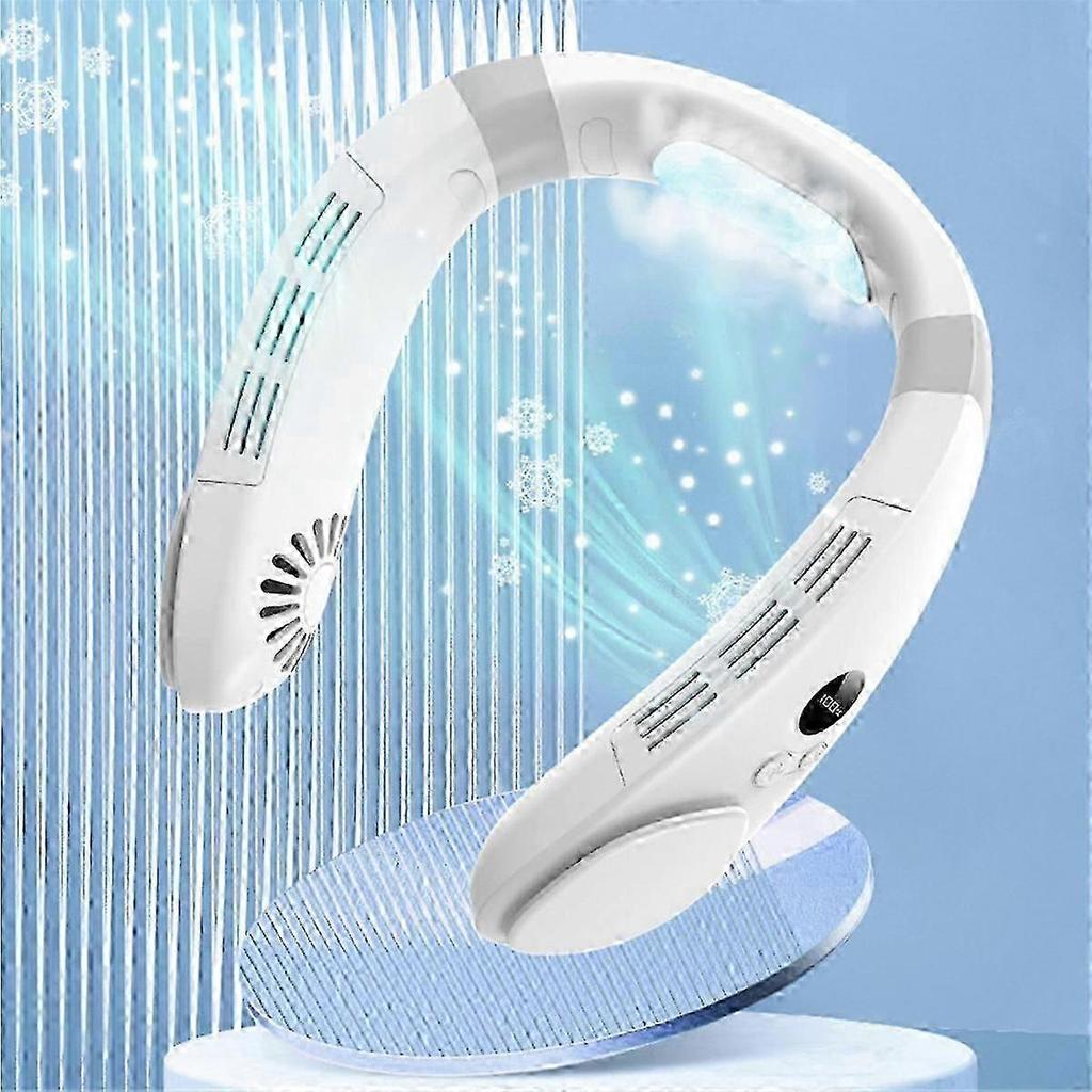 Aire Acondicionado AC Portátil Recargable de 8000mAh Ventilador de Cuello Refrigerador B-jc