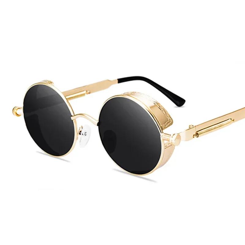 

Steampunk Glasses New Fashion Round Sunglasses Europe and The United States Retro Glasses Trend Men and Women Models Sunglasses