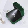 Velvet Ring Holder Case Square Shape Jewelry Organizer Box LED Ring Jewelry Box  Anniversary