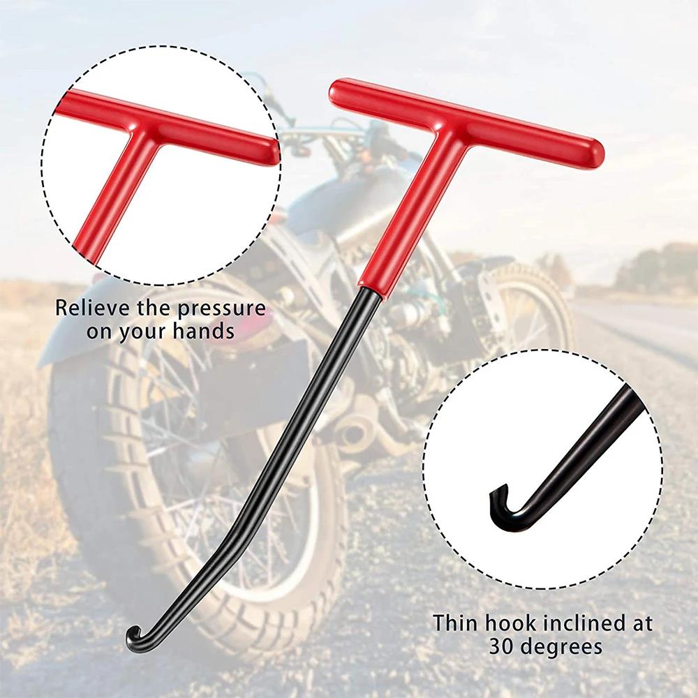 1/2pcs Motorcycle Exhaust Snap Hook Universal T-handle Exhaust Pipe Spring Puller Mounting Hook Disassembly And Repair Tools