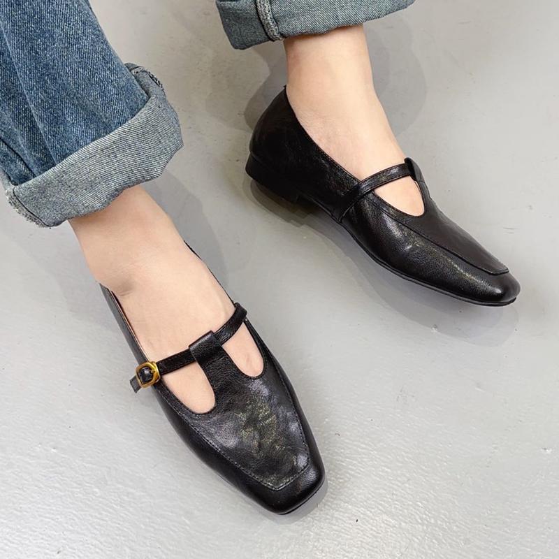 Модные туфли Мэри Джейн из коровьей кожи — фото 6