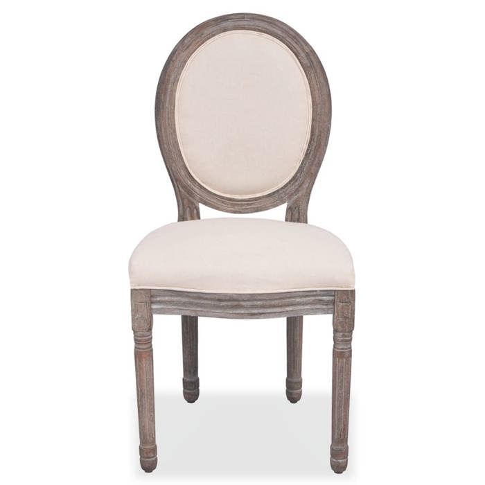 VidaXL 2x Chaise de Salle à Manger Lin Chaise à Manger Chaise de Cuisine 244087