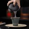 1116New Purple Clay Gaiwan Single Tea Bowl Handmade Carved High Value Gongfu Tea Set Tray Business Gift Office Hotel Anniversary