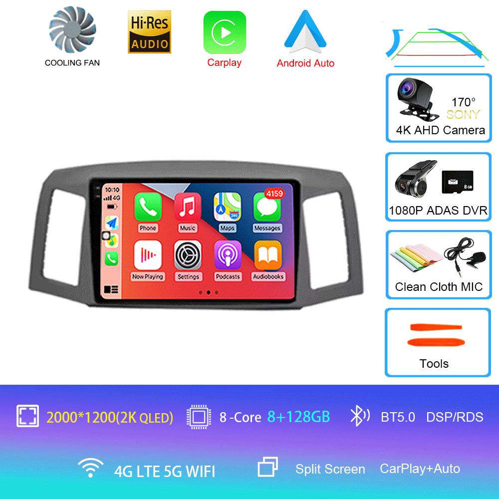 Android 14 Car Radio For JEEP Grand Cherokee 2004-2007 Car Radio Multimedia Video Player Navigation GPS Stereo wireless Carplay