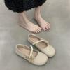 Fashion Hot Selling 2025 Spring New Lace Versatile Bow Flat Bottom Mary Sandal Women's Single Shoe Pearl One Step Soft Bottom with Skirt