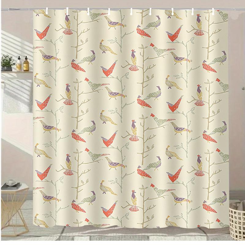 

Summer cold drinks Washable Dirt-Resistant Shower Curtain Shower Head waterproof Polyester Bath Curtain For Home Decor 70x140CM