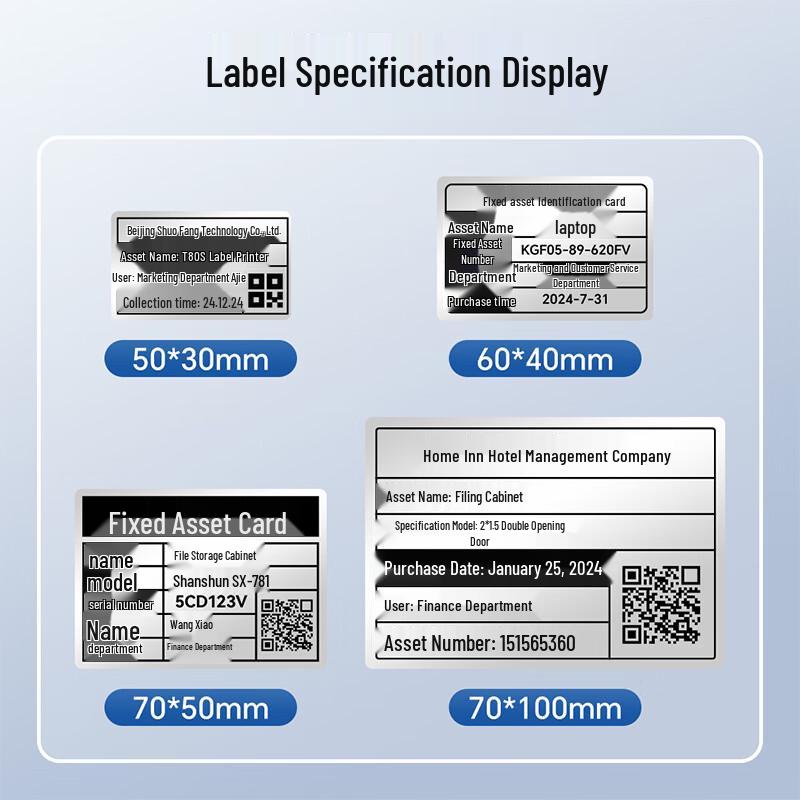 SUPVAN T-Series Matte Silver Thermal Labels