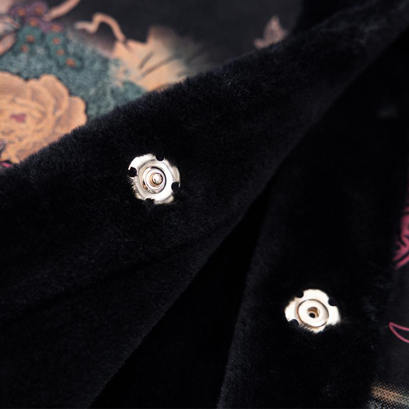 Nositelný z obou stran Dámský dlouhý kabát z umělé kožešiny pro ženy středního věku ve velkých velikostech Zimní svrchní oděv s kapucí Elegantní Hřejivá silná kožešinová bunda pro ženy Oblečení