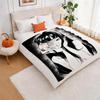 Thriller Movie Junji Ito Tomie Throw Lightweight 240g Flannel Blanket Soft Skin-friendly for Summer Cooling