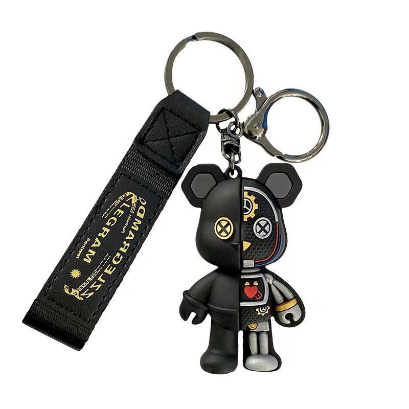 Bear Keychain Delightful In Half Dissected Style Perfect For Keys Everyones