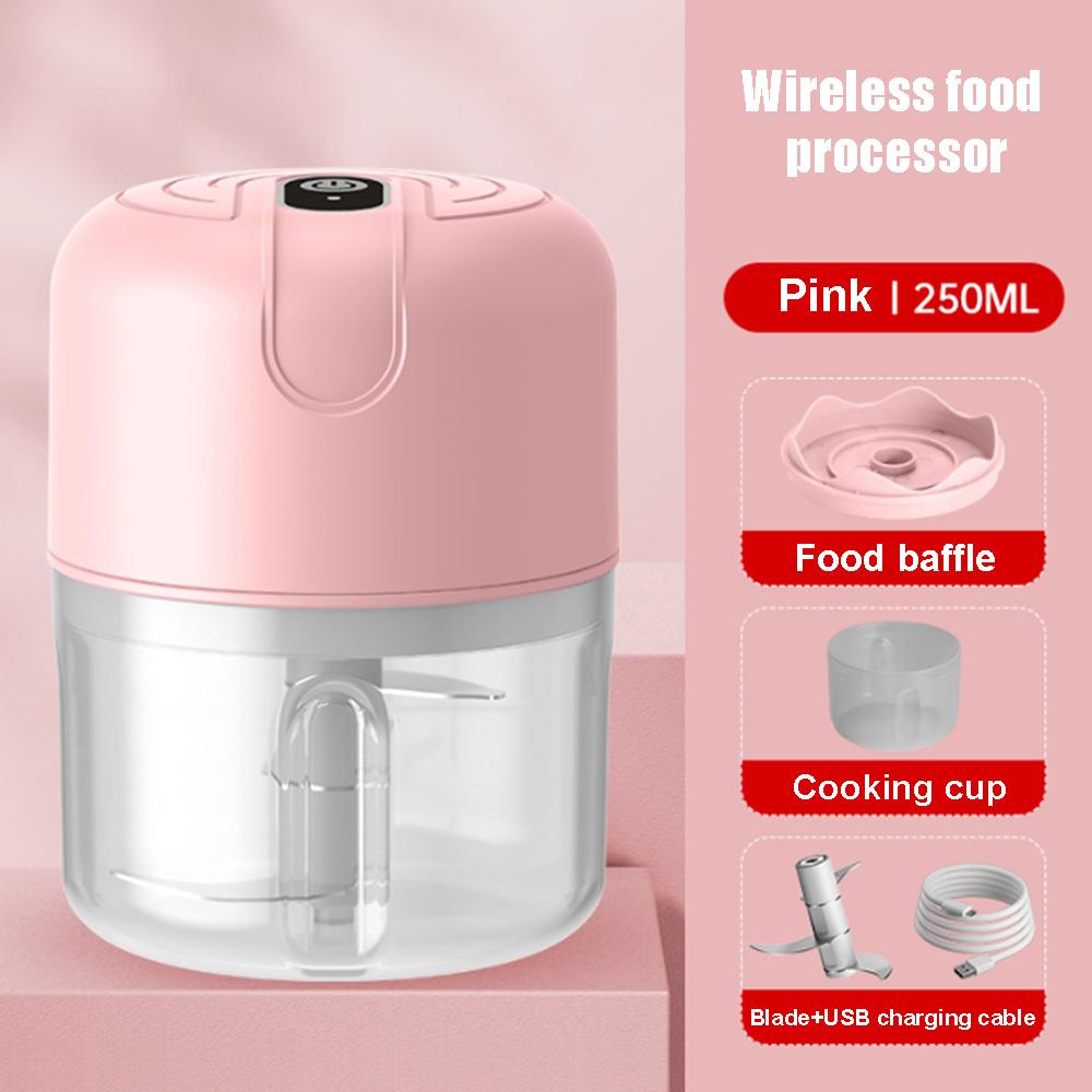 

100/250 мл Мини USB Беспроводной Чеснокомалка Пресс Мясорубка Овощной Чили Мясорубка Кухонные Принадлежности