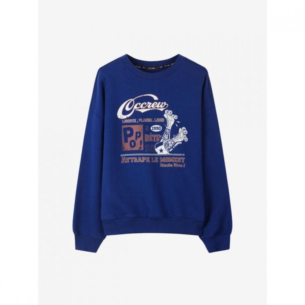 Cc Collect Vintage Roller Printing Sweatshirt C254psm705c