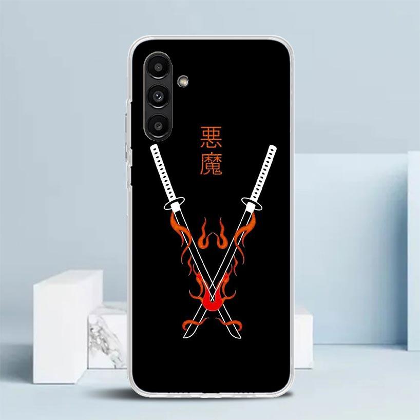 Japanese Aesthetic Text Letter Phone Case For Samsung Galaxy A17 A37 A57 A16 A15 A14 A13 A56 A55 A54 A53 A36 A35 A34 A33 A26 A25