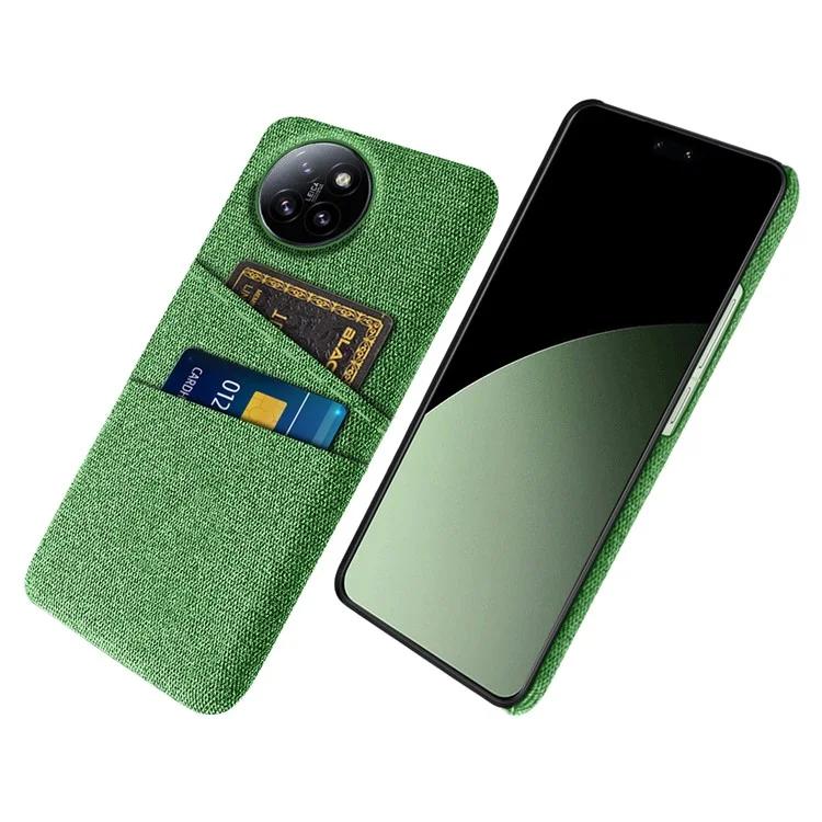 For Xiaomi Civi 4 Pro 5G Case Dual Card Slots Cloth Texture Hard PC Phone Cover