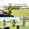 Golf Phone Holder with Bluetooth-compatible Remote Control 360 Degrees Retractable Silicone Leg Tripod Live Streaming Cell Phone Stand Bracket