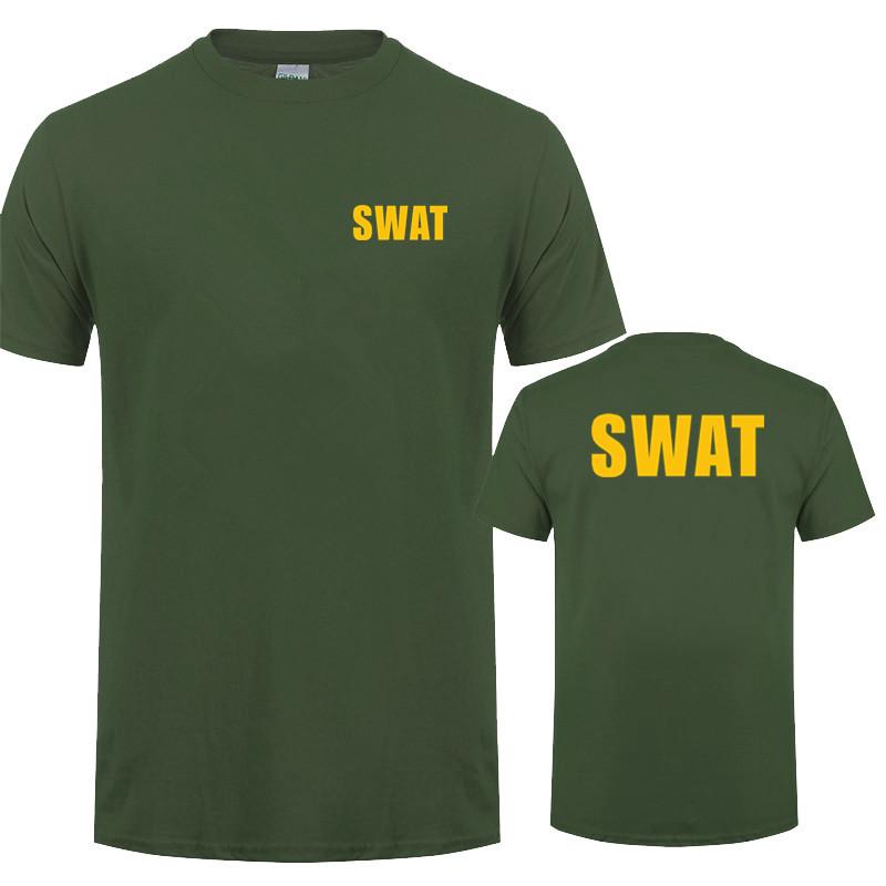 Swat T-Shirt Sommer Neue Kleidung Baumwolle Lässig Kurzarm Unisex T-Shirts Hip Hop Swat T-Shirts Oberteile Ot035
