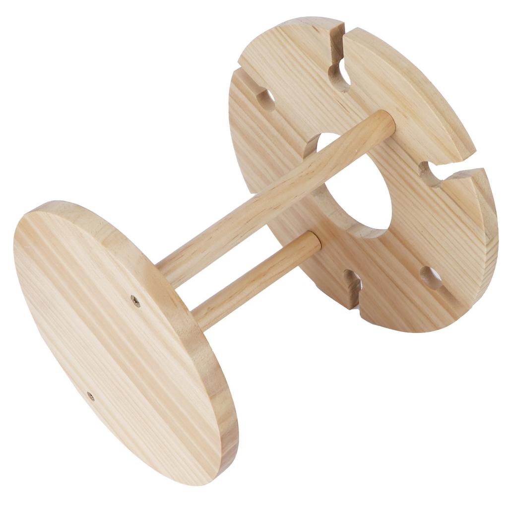 Wooden Wine Rack Glass Cup Holder Organizer Tabletop Display for 6 Glass and 1 Wine Bottle
