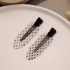 Minimalistischer Sicherer Halt Geeignet für den täglichen Gebrauch Party-Outfits Haarstyling-Accessoires Schwarz Weiß Polka Dot Acryl Haarspangen