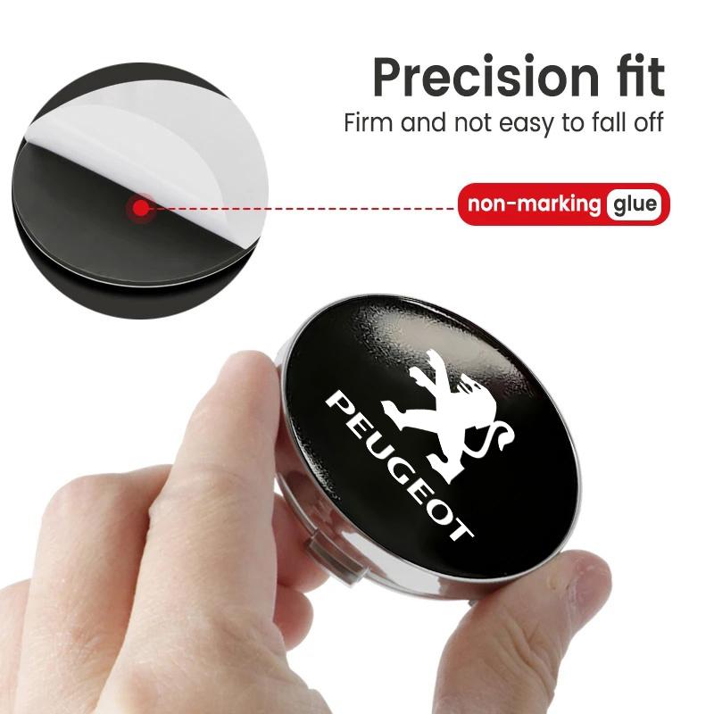 4pcs Car Wheel Hub Center Cap Universal Anti-Dust Protective Cover For Peugeot 206 208 207 3008 308 2008 107 508 607 106 406 407A