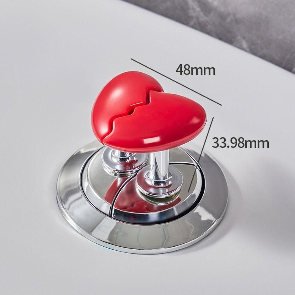 

Broken Heart Shaped Toilet Flush Button Universal Cabinet Drawer Knob Toilet красный