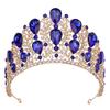 Baroque fashion large crown tiara bridal alloy rhinestone wedding accessories exaggerated AB crown