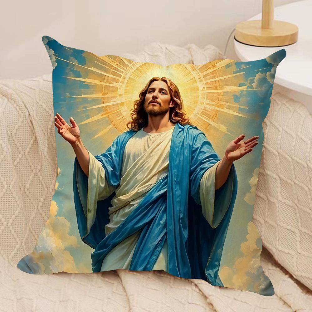 Jesus Christlich Cool Kissenbezug Seidiger Kurzer Plüsch Unsichtbarer Reißverschluss Staubdicht Sofakissenbezug Für Heimdekoration