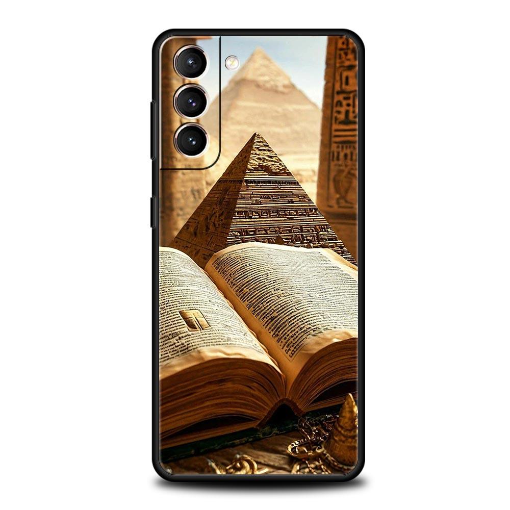 Ancient Egypt Egyptian God Pyramid Phone Case For Samsung Galaxy S25 Edge S24 S23 S22 S21 Ultra S20 FE 5G S10 S10E S9 Plus Cover