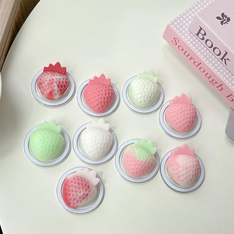 Wind Magnetic Suction Strawberry Mobile Phone Airbag Bracket, Retractable Back Sticker, Lazy Desktop Bracket, Watching Dramas And Chasing Dramas