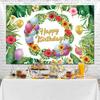 Hawaii Tropical Photography Backdrop Seaside Flamingo Baby Birthday Weeding Decor Photographic Backgrounds