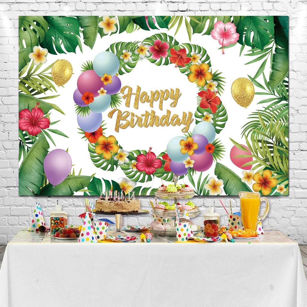 Hawaii Tropical Photography Backdrop Seaside Flamingo Baby Birthday Weeding Decor Photographic Backgrounds