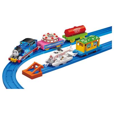 TAKARA TOMY Plarail Thomas 30th Anniversary Glitter Thomas and Harold Party Collection Train Toy Ages 3+