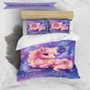 3PC Custom Name Magical Unicorn Fantasy Bedding Set Duvet Cover Closure Includes 1 Duvet Cover & 2 Pillowcases for Bedroom