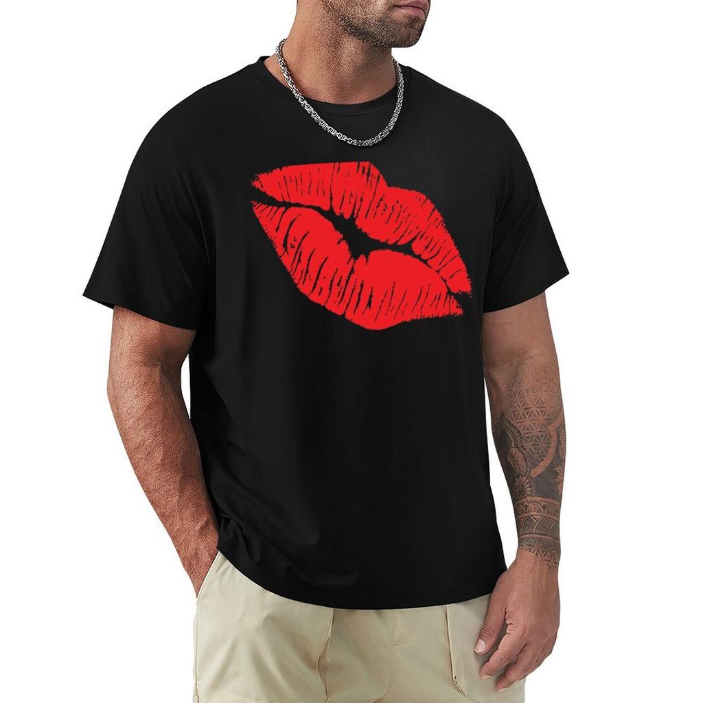 Kissing Red Lips of Passion TShirt Water Resistant Casual TShirt