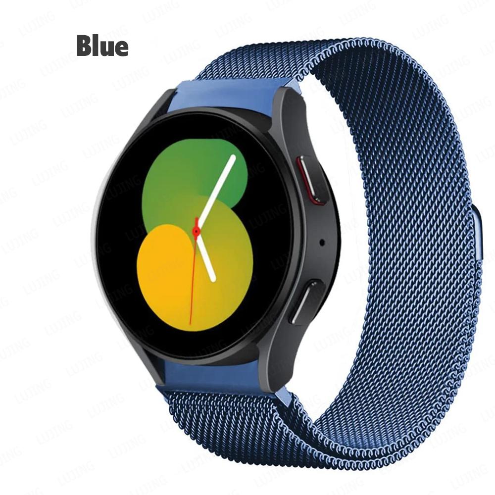Milanese løkkebånd for Samsung Galaxy Watch 7 6/4/5 pro 44mm 40mm 45mm No Gaps Armbånd for Galaxy Watch 6 klassisk 43mm 47mm stropp