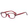 SO&EI Ins Popular Fashion Oval Sunglasses Women Vintage Rivets UV400 Men Punk Clear Lens Frame