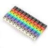 100PCS Snap-fit Design Wire Number Label Plastic Materia Cable Marker Electrical Wiring