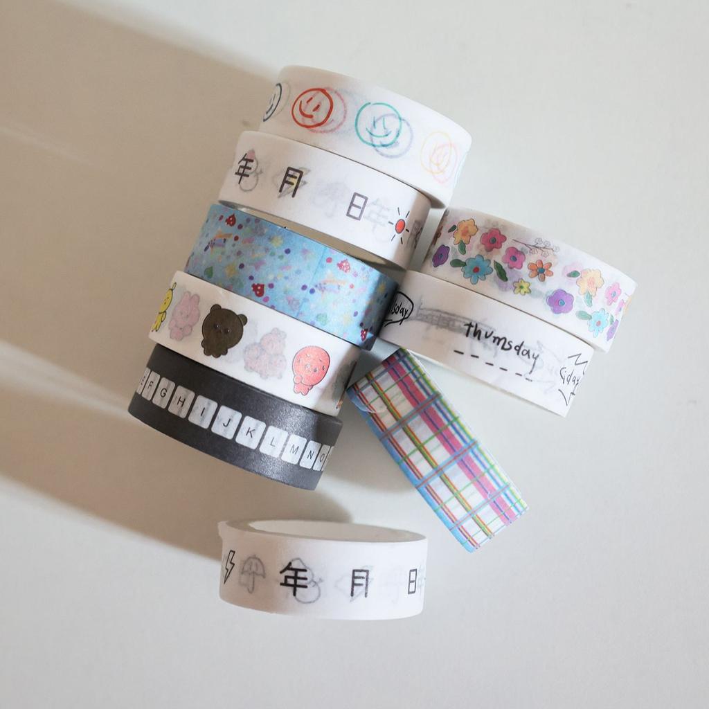 Wind Line Pen Paper Tape Weather Date Clock In Handbook DIY Decorative Material