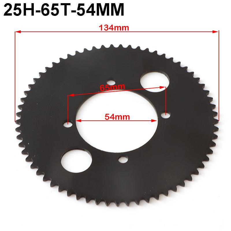 25H Kettenrad 55t 65t Zähne 54MM Hinterradkettenrad für 47CC 49CC Mini Moto ATV Quad Dirt Pit Pocket 2-Takt-Motor