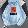 Game RUST Print Hoodie Loose Streetwear Men Pullovers Oversized Clothing Winter Sweatshirts Fleece Long Sleeve Sudaderas