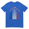 Patriotic Fighter Jets Usa Flag Red White Blue 4th Of July Tshirt