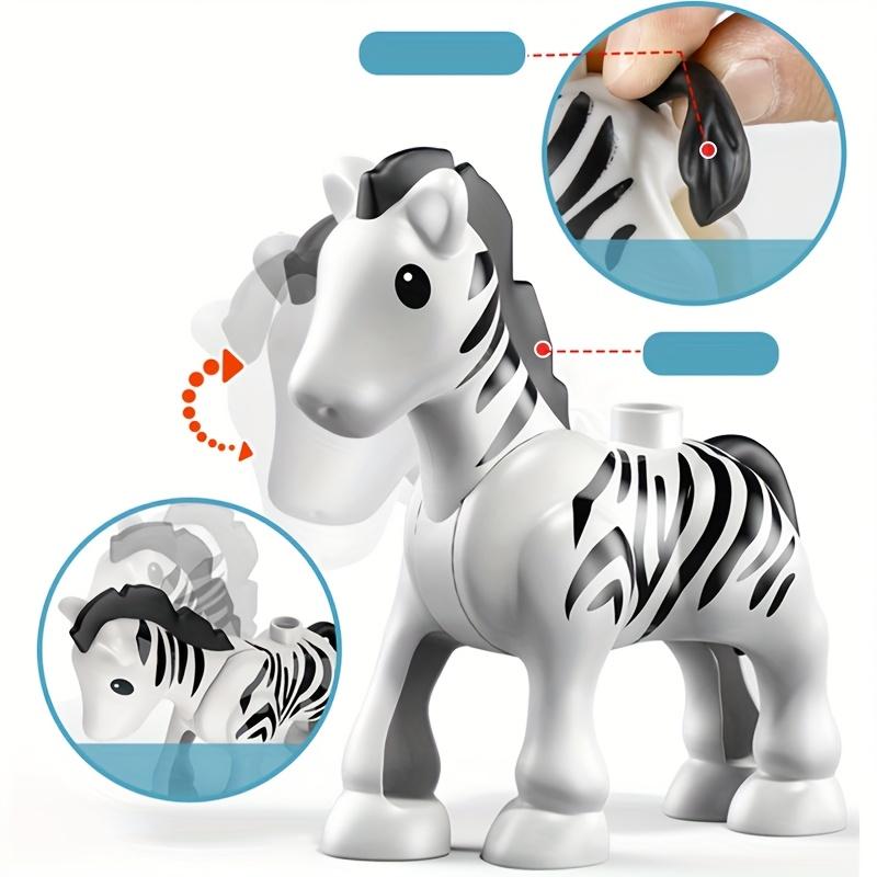 25 stk/sett Stor Størrelse Minifigur Dyr Klosse Gårdsserie | Store Byggeklosser Kompatible med Duplo Dyreserie Leker for Barns Barnefestgave