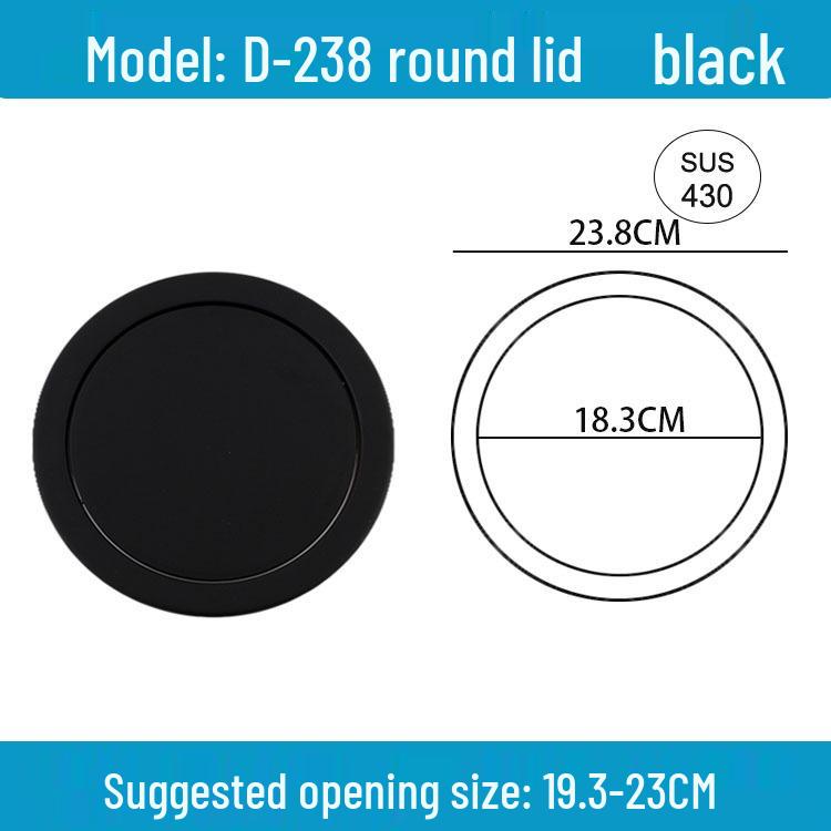 Runder versenkbarer Mülleimer mit Schwingdeckel für die Arbeitsplatte