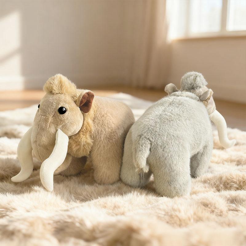 1pc 27cm Lifelike Mammoth Plush Toy Simulation Stuffed Animal Mammoth Soft Doll Home Decoration Kid Gift