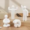 3/8Pcs 3D Printed Human Figurine Ornament Diy Paintable Mini Human Figure Statue Model For Desk Decorative Display Toys