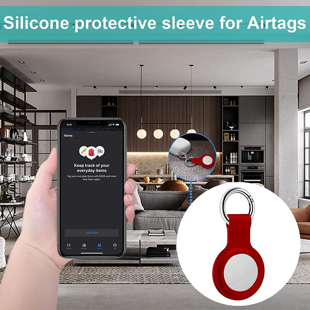 Silicone Case for Apple Airtags Cover Protective Shell Tracker Accessories Anti-scratch Sleeve Keychain For Apple Air Tag Case