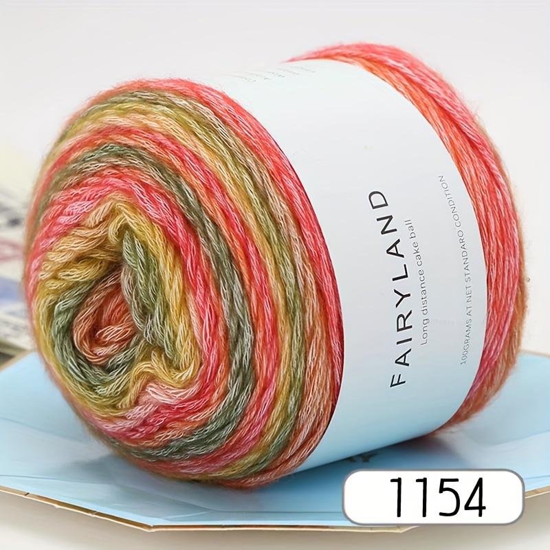 1 Garn mit Farbverlauf, geeignet zum Häkeln und Stricken von warmen Pullovern, Sofakissen, Schals, Mützen, Tüchern und mehr. Starter-Set für farbenfrohes Basteln.